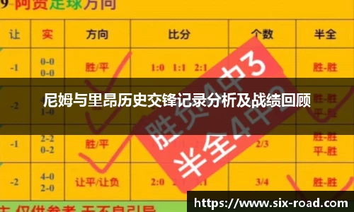 尼姆与里昂历史交锋记录分析及战绩回顾